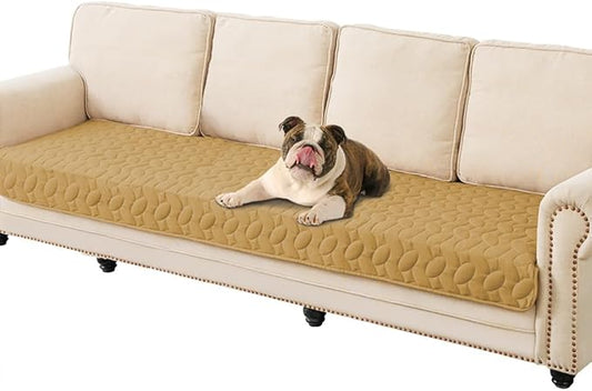 Ameritex Waterproof Pet Bed Cover Anti-Slip Dog Bed Blanket for Sofa and Furniture Waterproof New Pattern Design (Sand, 30x90 Inch (Pack of 1))