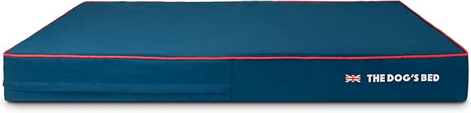 The Dog's Bed Replacement Outer Cover ONLY (Outer Cover ONLY - NO Bed, NO Waterproof Inner) for The Dog's Bed, Washable Oxford Fabric, XXL 6 Inches (Blue with Red Piping UK Flag)