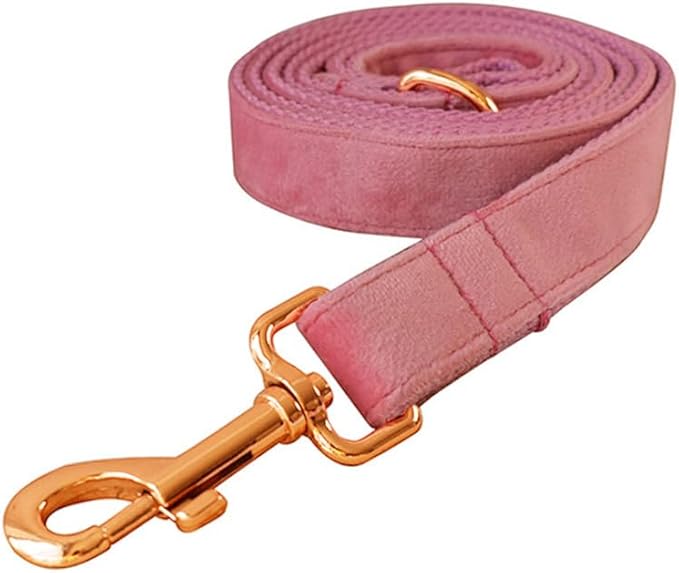 Velvet Dog Collar and Leash Set, Bright & Stylish Leash and Collar Set, Durable Pet Collars with Heavy Duty Quick Release Metal Buckle Adjustable for Samll Medium Large Dogs or Cats