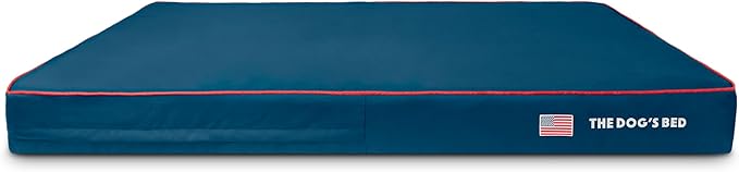 The Dog's Bed Replacement Cover ONLY (Outer Cover ONLY - NO Bed, NO Waterproof Inner) for The Dog's Bed, Washable Oxford Fabric, XXXL 6 Inches (Blue with Red Piping USA Flag)