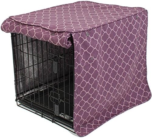 Molly Mutt Royals Dog Crate Cover, 100% Cotton Canvas Cover with 2 Roll-Up Panels, Ideal for Dog or Cat Crate, Durable, Washable, and Free of Harmful Chemicals, 30" x 21" x 24"