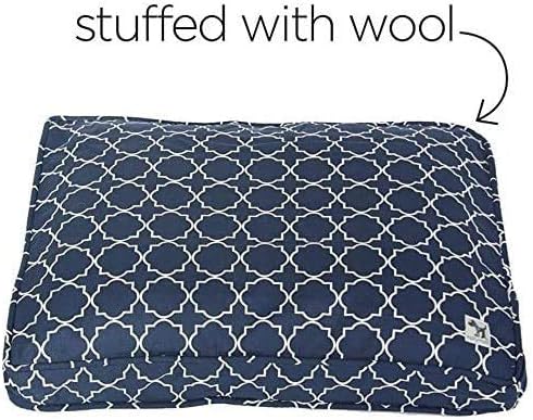 Molly Mutt Sheepy Wool-Filled Crate Pad - Comfy Pooch Dog Bed - Comfort Cuddler - Royal Bed for Dogs and Cats (30", Romeo & Juliet)