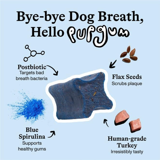 Spot & Tango PupGum Dog Dental Chews for Fresh Breath & Clean Teeth – Clinically Proven Plaque Control – Human-Grade, Vet-Developed Daily Dental Treats for Dogs <15lbs – 28 Chews – Made in USA