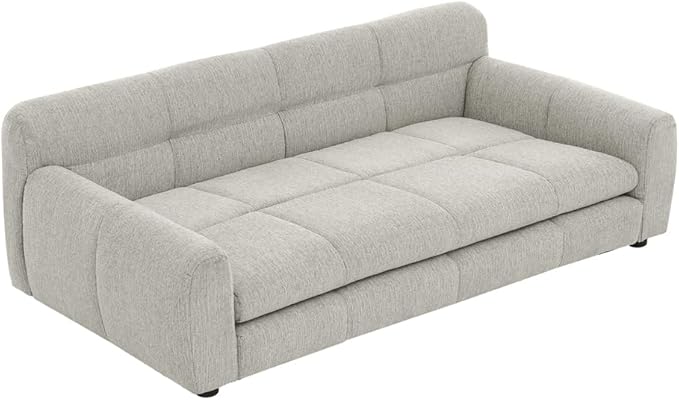 Dog Couch Bed with Backrest and Armrest, Durable Pet Sofa with Soft Foam Cushion, Elevated Dog Couch Bed with Legs for Medium and Large Dogs, Beige