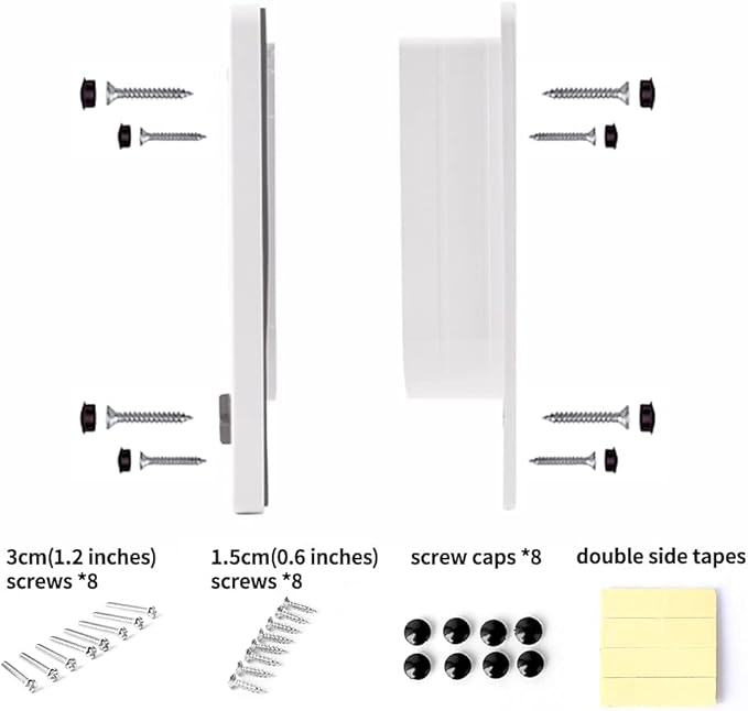 EASY JOY Cat Doors(Outer Size 10.6" x 9.2"), 4-Way Locking Cat Door for Interior Exterior Doors, Weatherproof pet Door with Magnet for Cat or Dog < 21.5 inches in Girth(White L)