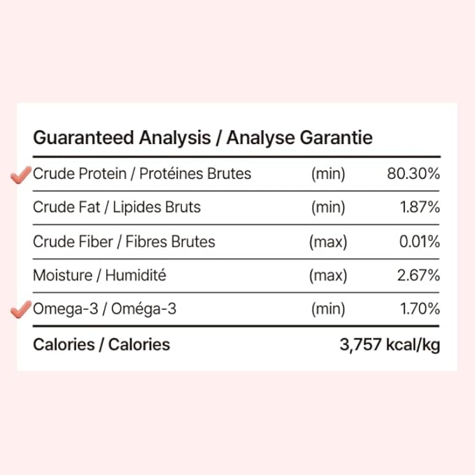 Puppyluv Freeze Dried Pollock Dog & Cat Treats, Wild Caught, Single Ingredient, Natural High Protein & Fish Oil, Grain Free, Gluten Free, 3.0oz x 3p