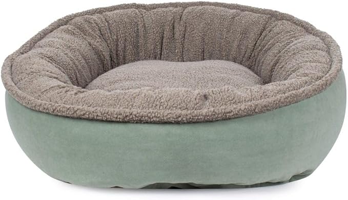 CAROLINA PET COMPANY Microfiber & Tipped Berber Comfy Cup Dog Bed - Chocolate, L
