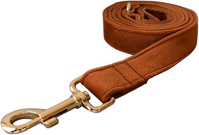 Velvet Dog Collar and Leash Set, Bright & Stylish Leash and Collar Set, Durable Pet Collars with Heavy Duty Quick Release Metal Buckle Adjustable for Samll Medium Large Dogs or Cats