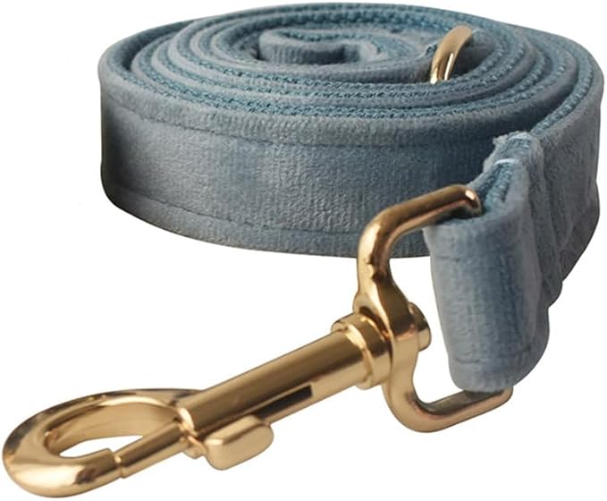Velvet Dog Collar and Leash Set, Bright & Stylish Leash and Collar Set, Durable Pet Collars with Heavy Duty Quick Release Metal Buckle Adjustable for Samll Medium Large Dogs or Cats