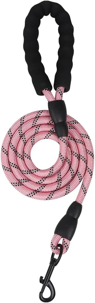 Dog Harness No Pull Adjustable Reflective,for Medium and Large Small Dog with Leash 59.06in (Pink, M)