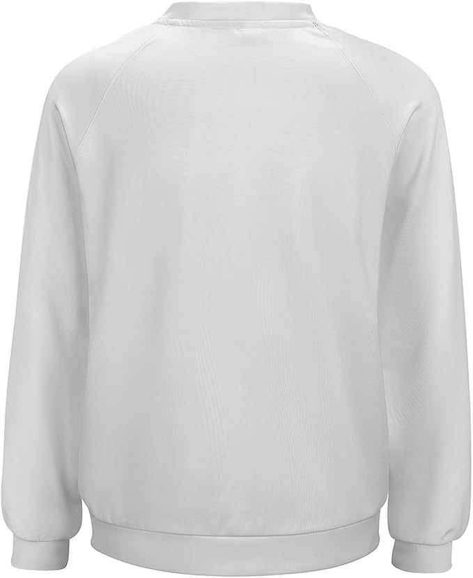Biacolum Long Sleeve Shirts for Women Mid Century Retro Style Atomic Cat 3D Graphic Sweatshirts Fall Crewneck Pullover Top