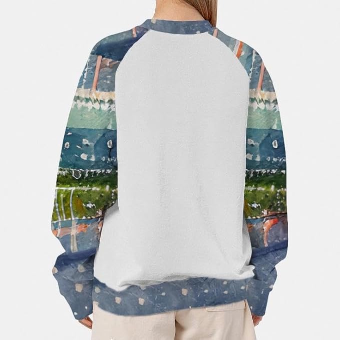 IVERIRMIN Womens 3D Cat Crewneck Sweatshirts Casual Cute Long Sleeve Shirts Pullover Tops Graphic Loose Fit Sweater for Women