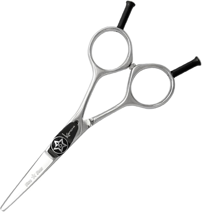 Kenchii Five Star Even Handle Dog Grooming Shears, 4.5 Inch Straight Shears, Light Weight, Heavy Duty Pet Grooming Scissor for Dogs, Cats and Other Animals