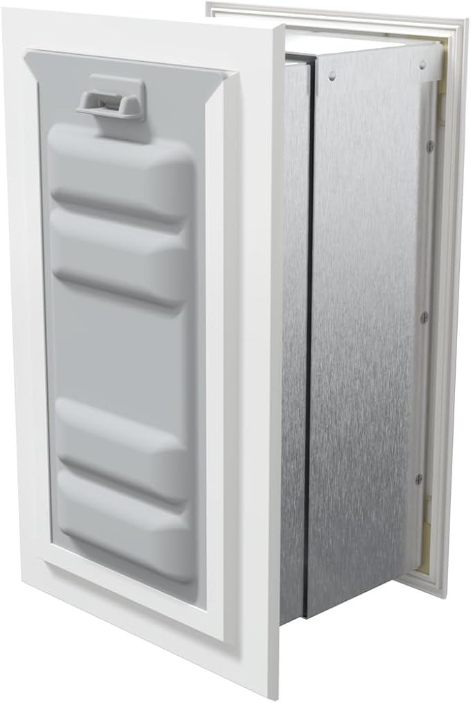 Endura Flap Pet Door for Walls in White | Energy-Efficient Single Flap Design for Wall Installations | All-Weather Protection with All-Metal Telescoping Tunnel | White, Small, Single Flap