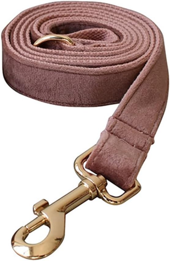Velvet Dog Collar and Leash Set, Bright & Stylish Leash and Collar Set, Durable Pet Collars with Heavy Duty Quick Release Metal Buckle Adjustable for Samll Medium Large Dogs or Cats