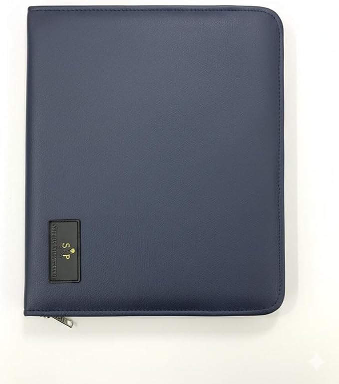 Leather Shears Case Holder holds 10 Grooming or Beauty Shears holds Dog Grooming Scissor,Scissor Holder Pouch, Professional Hair saloon Barber Comb Scissor Storage Bag (Navy Blue)
