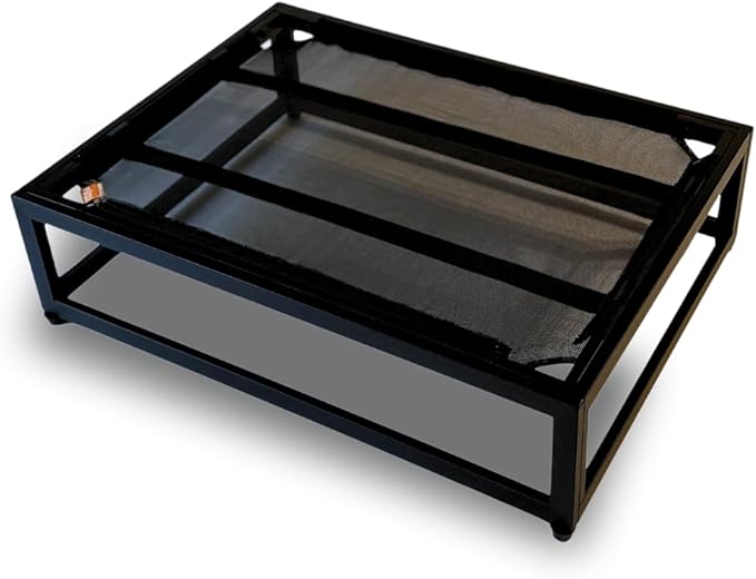 FUZI Up Pup Extra Large Elevated Dog Bed, Strong Indoor/Outdoor Raised Bed for Dogs, Chew-Proof & Durable, Breathable Design, XL Dog Cot, Extra Large Pet Bed, 45x30x9 Black