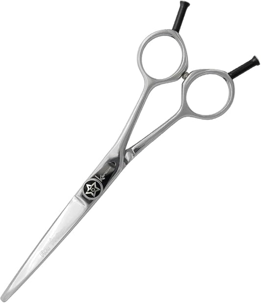 Kenchii Five Star Even Handle Dog Grooming Shears, 6.5 Inch Straight Shears, Light Weight, Heavy Duty Pet Grooming Scissor for Dogs, Cats and Other Animals