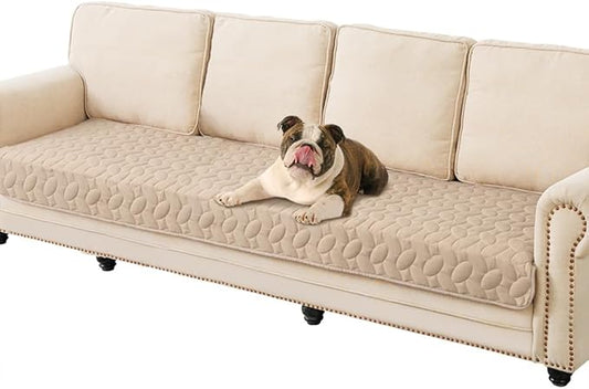 Ameritex Waterproof Pet Bed Cover Anti-Slip Dog Bed Blanket for Sofa and Furniture Waterproof New Pattern Design (Beige, 30x90 Inch (Pack of 1))