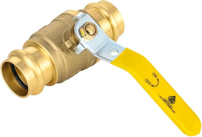 EFIELD 1-inch Press X 1-inch Press Ball Valve with EPDM O-ring,1/4- Turn Full Port Shut Off Stop Ball Valve For Copper Tubing Connection,(VALVE407)