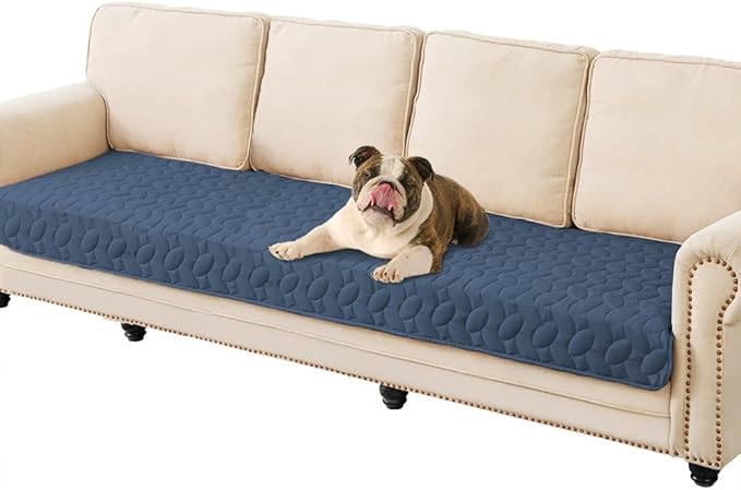 Ameritex Waterproof Pet Bed Cover Anti-Slip Dog Bed Blanket for Sofa and Furniture Waterproof New Pattern Design (Navyblue, 30x80 Inch (Pack of 1))