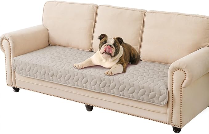 Ameritex Waterproof Pet Bed Cover Anti-Slip Dog Bed Blanket for Sofa and Furniture Waterproof New Pattern Design (Khaki, 30x70 Inch (Pack of 1))