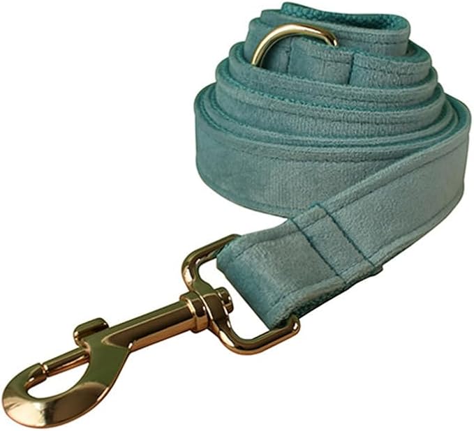Velvet Dog Collar and Leash Set, Bright & Stylish Leash and Collar Set, Durable Pet Collars with Heavy Duty Quick Release Metal Buckle Adjustable for Samll Medium Large Dogs or Cats
