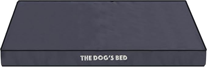 The Dog's Bed Replacement Outer Cover (No Mattress) for Large Grey with Black Trim (Easy Clean Cover) 3 Inches Waterproof Orthopedic Dog Bed.