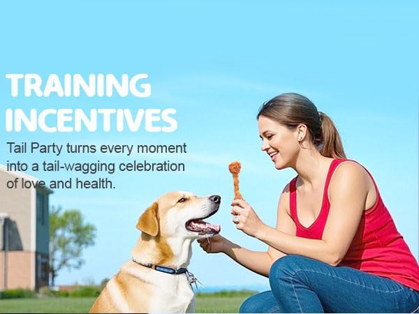 TailParty Turkey Tendons for Dogs with Fish Oil & Taurine: 4 oz Large Dog Healthy Treats, All Natural Dental Chew Bones, Long-Lasting Training-Reward Snacks for Health-Conscious Pet Owners(L)