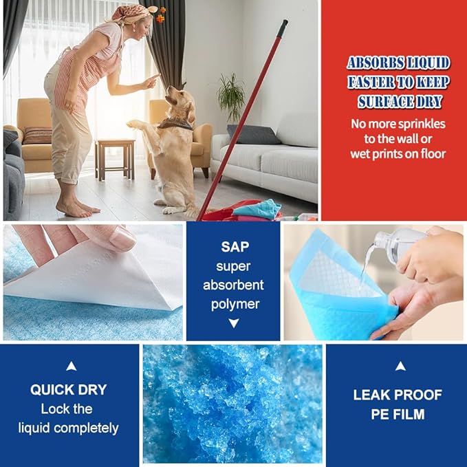 NEZO Dog and Puppy Premium Training Pads, Extra Large 34 x 46 inch - 90 Count Pee Pads with 6 Layer Leak-Proof and Super Absorbent
