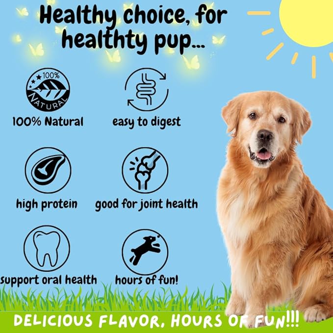 BULLYSTICKS & MORE 8-10 Inch Smoked Beef Cheek Snouts for Dogs (Extra Thick-3 Count) - Bully Snouts Dog Chews - Beef Cheek Strips -No Hide Bones for Dogs