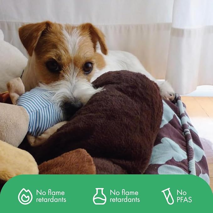 Molly Mutt Huge Dog Bed Cover - Your Hand in Mine Print - Measures 36”x45”x5’’ - 100% Cotton - Durable - Breathable - Sustainable - Machine Washable Dog Bed Cover
