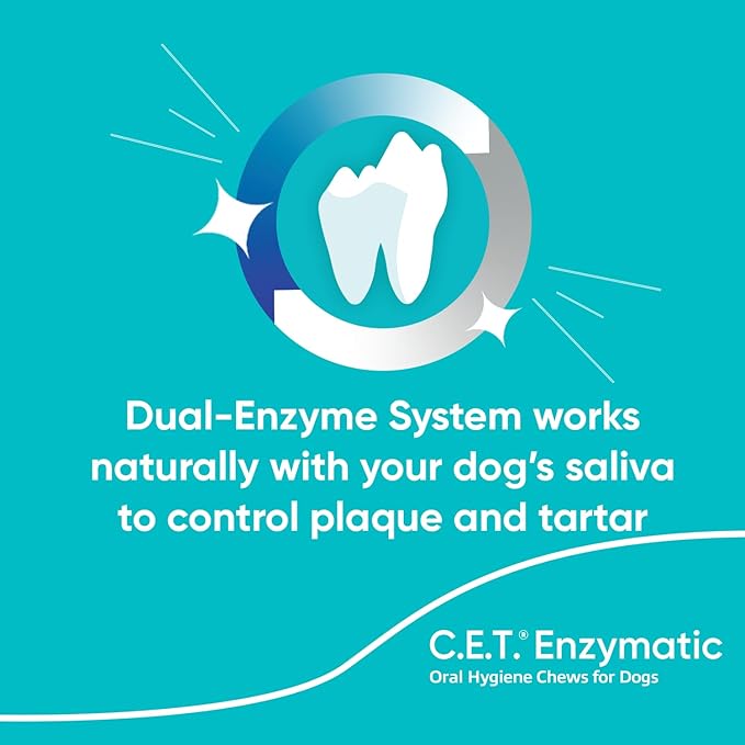 Virbac C.E.T. Enzymatic Oral Chews for Dogs 26-50 lbs, 30 ct