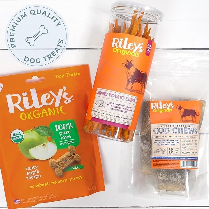 Riley's Turkey Tendons for Dogs - Dehydrated Treats for Small & Large Breeds - Promotes Dental Health - Made in The USA - 12 oz