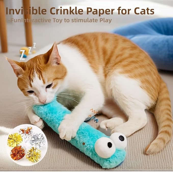 2BB Cat Kicker Toys with Catnip for Indoor Cats – 3 Pack Soft Plush Kick Stick Toys, 12.5in Interactive Catnip Toys for Kicking, Wrestling & Supervised Play