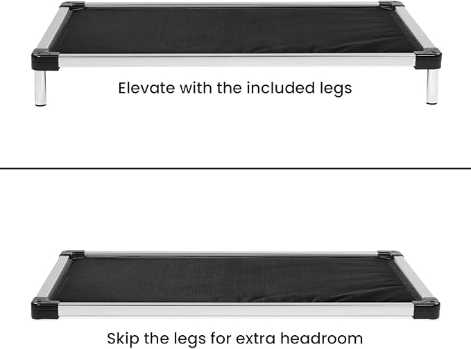 K9 Ballistics Chew Proof Armored Crate Bed 29 x 18 for Small Dogs - Virtually Indestructible Pad, Preassembled, Withstands Aggressive Chewers - Fits 30” Wire Crates, Obsidian Black
