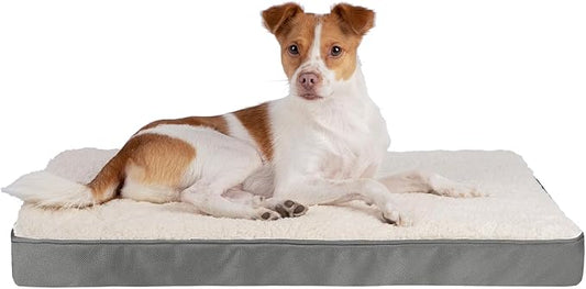 Best Pet Supplies Dog House Bed Crate Mat Tent Indoor Round Soft Plush for Small, Medium, and Large Breeds - Gray, 41 x 29 x 4