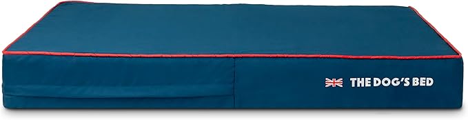 The Dog's Bed Replacement Outer Cover ONLY (Outer Cover ONLY - NO Bed, NO Waterproof Inner) for The Dog's Bed, Washable Oxford Fabric, Extra Large 6 Inches (Blue with Red Piping UK Flag)