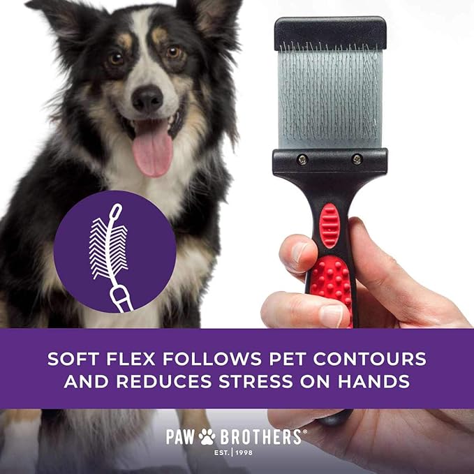 RYAN'S PET SUPPLIES Double Sided Flex Slicker Brush, Firm, Small - Quicker Slicker Detangling and Conditioning Spray, Ready to Use, 16 oz