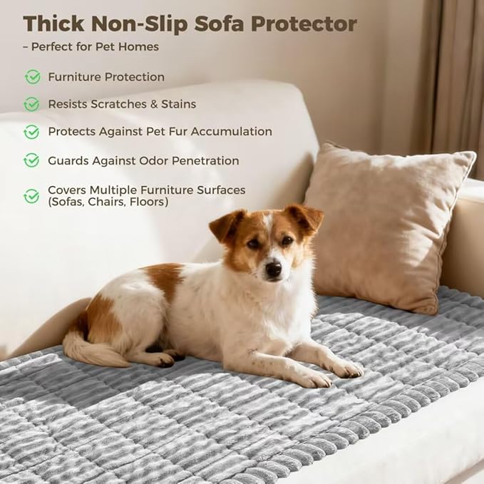 Couch Covers for Dogs, Washable Sofa Couch Cover for Pet, Couchs Covers for Cushion Sofa Pet Friendly, Non Slip Sofa Cover (27.6''*82.7''/60 x 210cm)