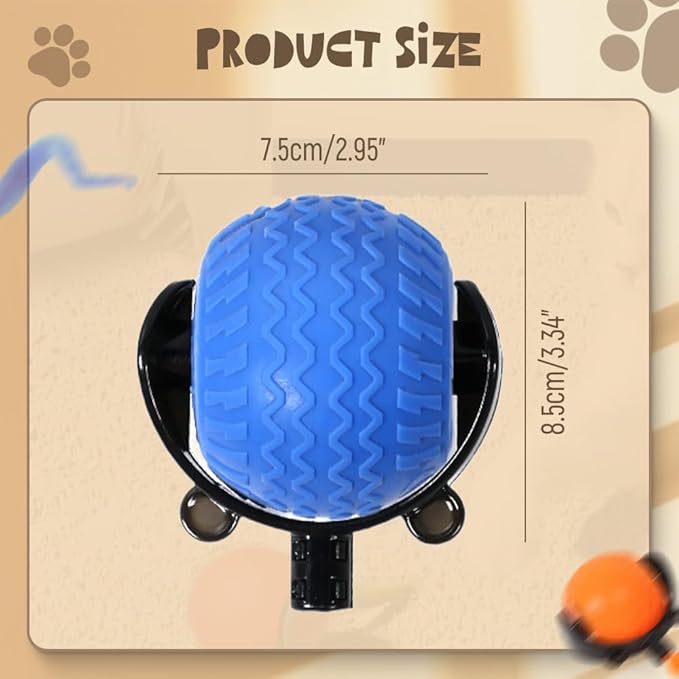 Interactive Cat Ball Toy, 2026 New Cats Ball Toys with Cord Imitation Mouse, Smart Self Rolling Pet Toys for Bored Indoor Adult Cats (Orange)