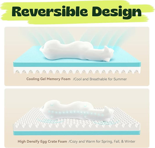 Orthopedic Small Dog Bed Washable for Small Size Dogs,Cooling Gel Memory Foam Sofa Bed with Removable Waterproof Cover & Sides,for Old Pets or Cat with Joint Pain,24"x18"x6"Grey