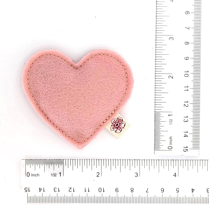 Cherry Valley Organics Catnip Toy – Heart Shape, Organic Catnip, 100% Wool Felt, Grown & Made in The USA - Pink