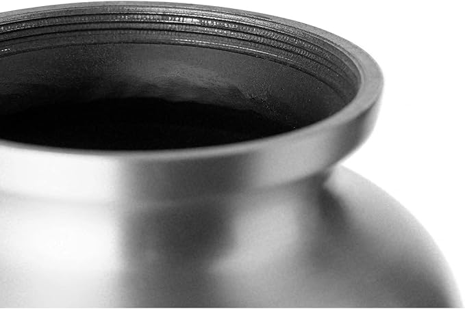 Pet Urn for Dogs and Cats with Personalized Laser Engraving, Ottillie Paws Premier Series Memorial Urns (Large Baby Blue with Horizontal Pewter Paws)