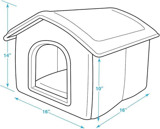 Best Pet Supplies Dog House Bed Crate Mat Tent Indoor Round Soft Plush for Small, Medium, and Large Breeds - Light Brown, 16 x 16 x 14"