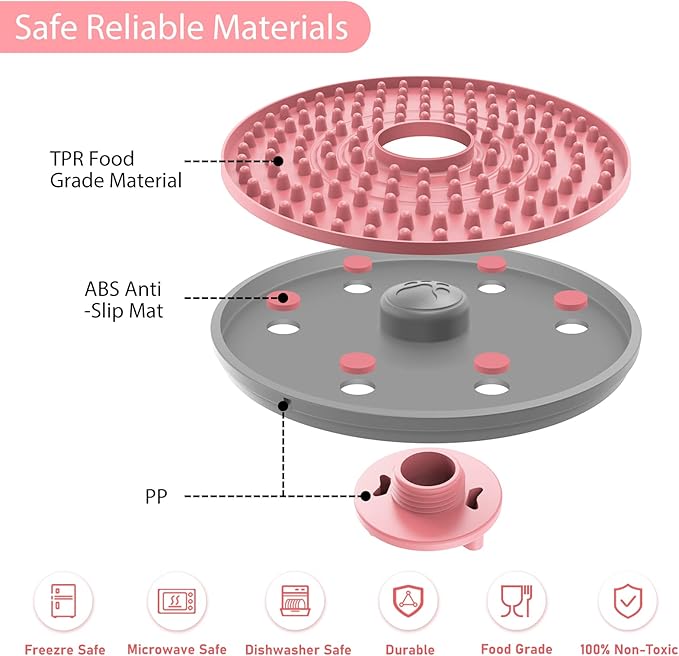 Lick Mat for Dogs, Dog Crate Lick Pads Slow Feeder, Lick Pad Crate Training Toy Crate Lick Plate,Very Suitable Peanut Butter, Treats Yogurt, Bolognese, for Boredom Relief Licking Pad