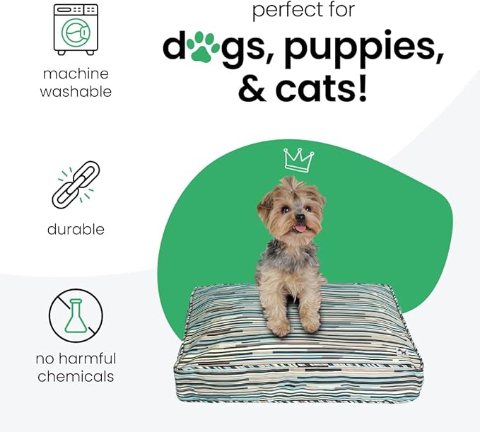 Molly Mutt Medium to Large Dog Bed Cover - I Don't Like Mondays Print - Measures 27”x36”x5’’- 100% Cotton - Durable - Breathable - Sustainable - Machine Washable Dog Bed Cover