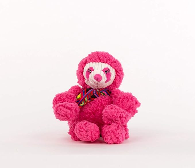 HuggleHounds Knottie Plush Dog Toy - Dog Stuffed Animal Toy, Puppy Toys, Squeaky Dog Toy for Small, Medium & Large Dogs, Soft, Durable Plush to Keep Them Busy - SEB Sloth, Small