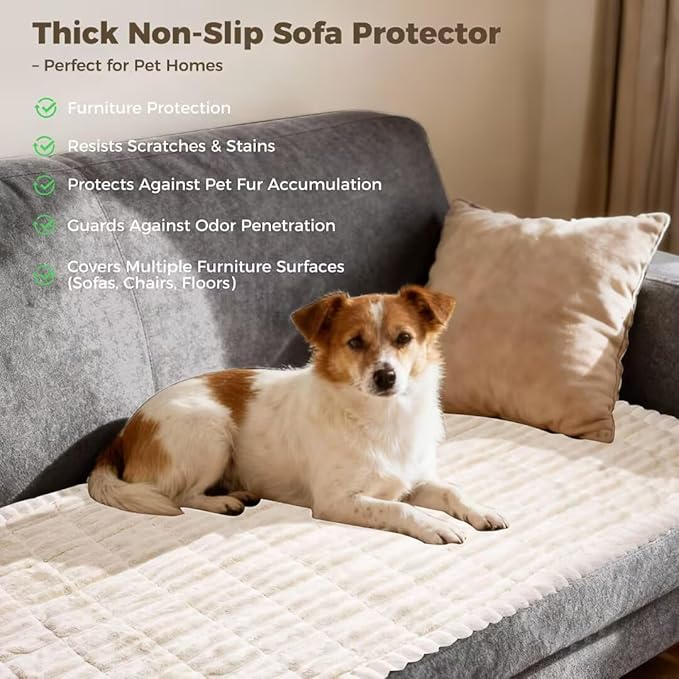 Couch Covers for Dogs, Washable Sofa Couch Cover for Pet, Couchs Covers for Cushion Sofa Pet Friendly, Non Slip Sofa Cover (27.6''*82.7''/60 x 210cm)