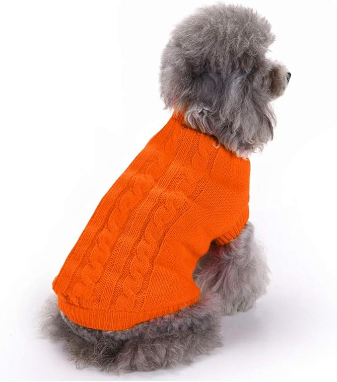 Warm Classic Turtleneck Pet Sweater - Cute Winter Dog & Cat Sweaters for Small, Medium & Large Dogs & Puppies - Christmas Sweaters for Girls & Boys